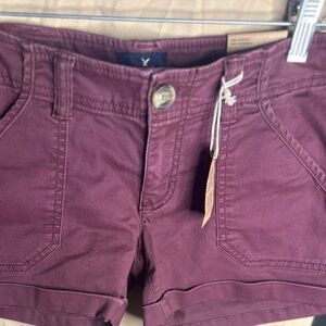American Eagle Outfitters Women's Burgundy Cargo Shorts
